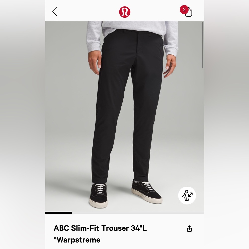 ABC Slim fit trouser 32/34 black